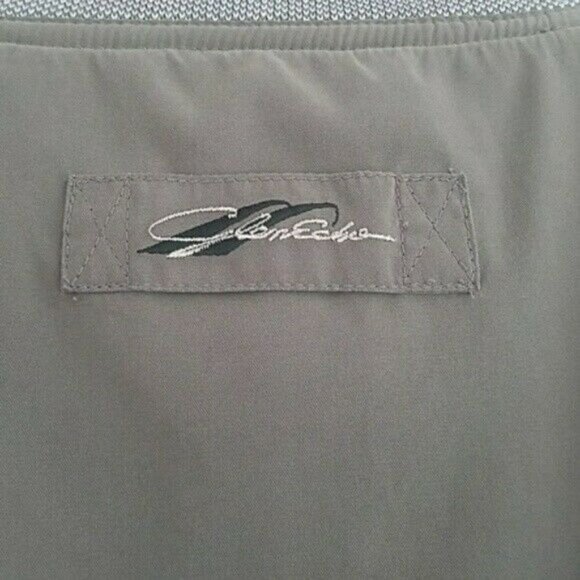 𝅺glen Echo Tan Pullover Lined V-Neck Short Sleeve Golf Windbreaker Size XL - Picture 9 of 10